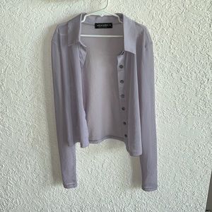 Sheer Lavender Long Sleeve